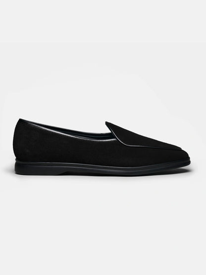 The Belgian Loafer - Black Suede