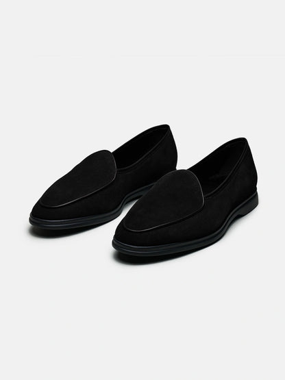 The Belgian Loafer - Black Suede